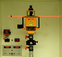 laser op horizontale meetopstelling